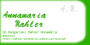 annamaria mahler business card